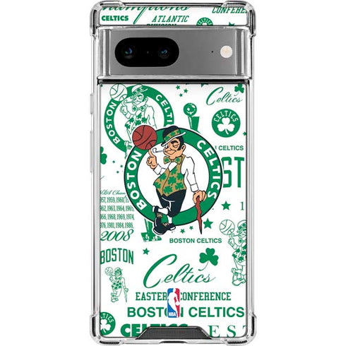 NBA Boston Celtics Historic Blast Google Pixel 8a Clear Case